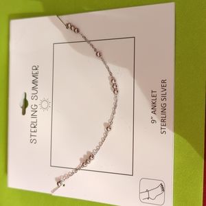 Sterling Silver 9" Anklet.  Not Bracelet.   Anklet  SALE  SALE
